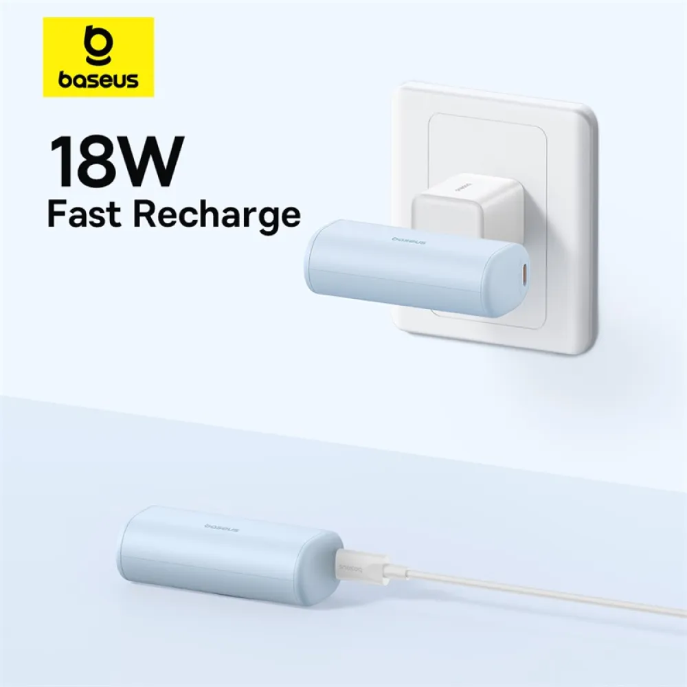 Външна батерия BASEUS Compact Series + USB-C - 5000 mAh, 20W - (P10068306313-00)