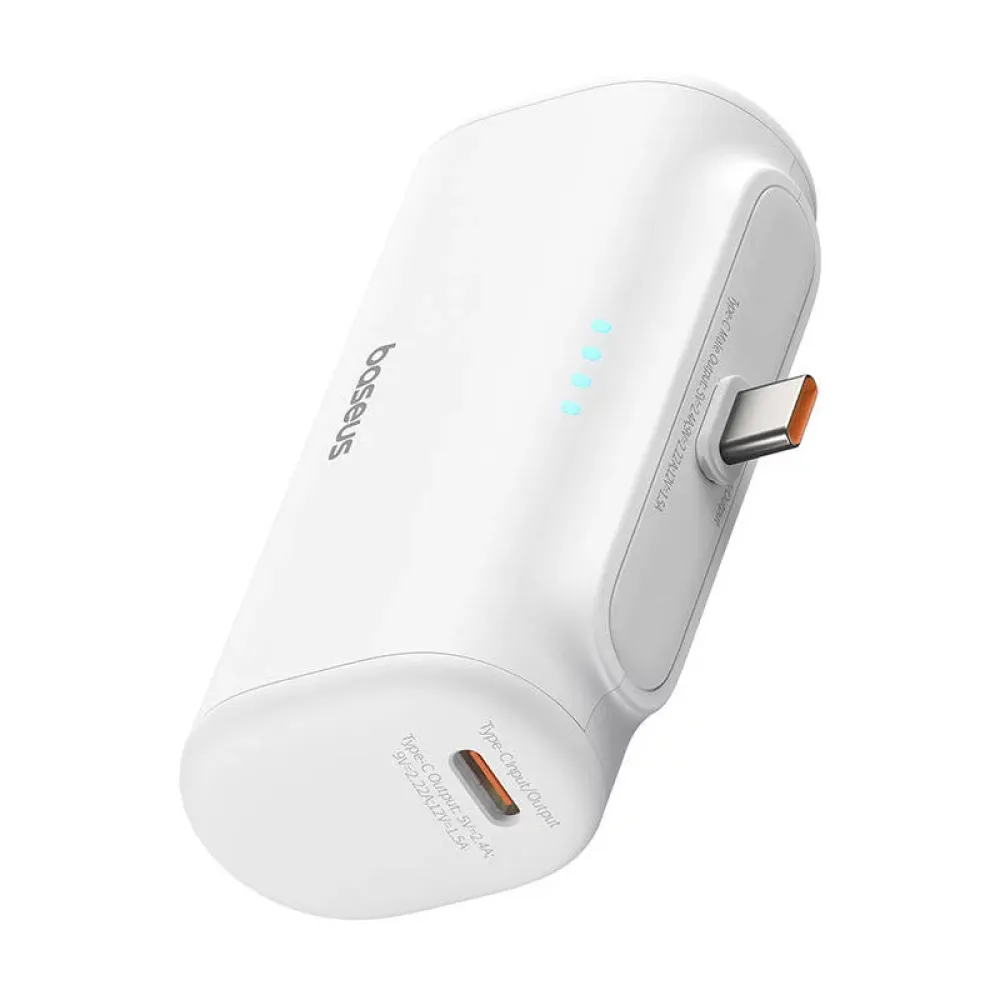 Външна батерия BASEUS Compact Series + USB-C - 5000 mAh, 20W - (P10068306213-00)