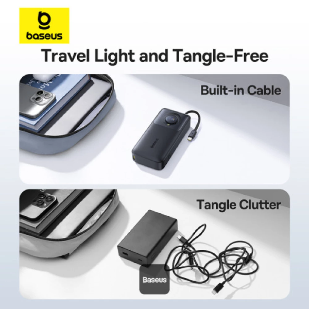  Външна батерия BASEUS - 20 000 mAh, 65W, Free2Pull (P10073700123-00)