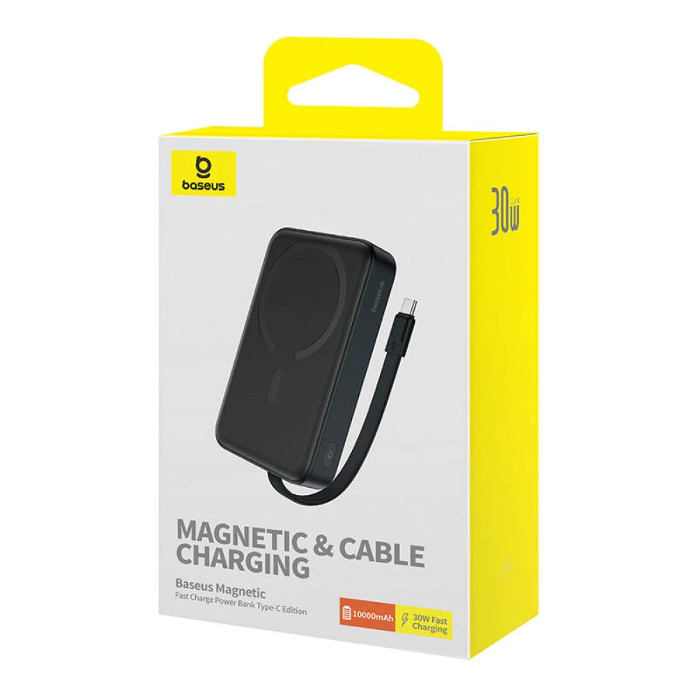  Безжична външна батерия BASEUS Mini Magnetic Wireless + кабел Type-C - 10 000 mAh, 30W - (P1002210B113-00)