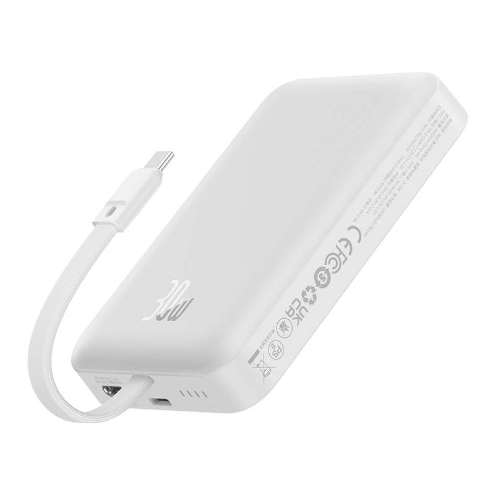 Безжична външна батерия BASEUS Mini Magnetic Wireless + кабел Type-C - 10 000 mAh, 30W - (P1002210B223-00)
