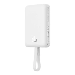 Безжична външна батерия BASEUS Mini Magnetic + кабел Lightning - 10 000 mAh, 20W - (P10022109223-00), MagSafe