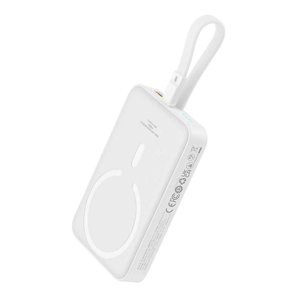 Безжична външна батерия BASEUS Mini Magnetic + кабел Lightning - 10 000 mAh, 20W - (P10022109223-00), MagSafe