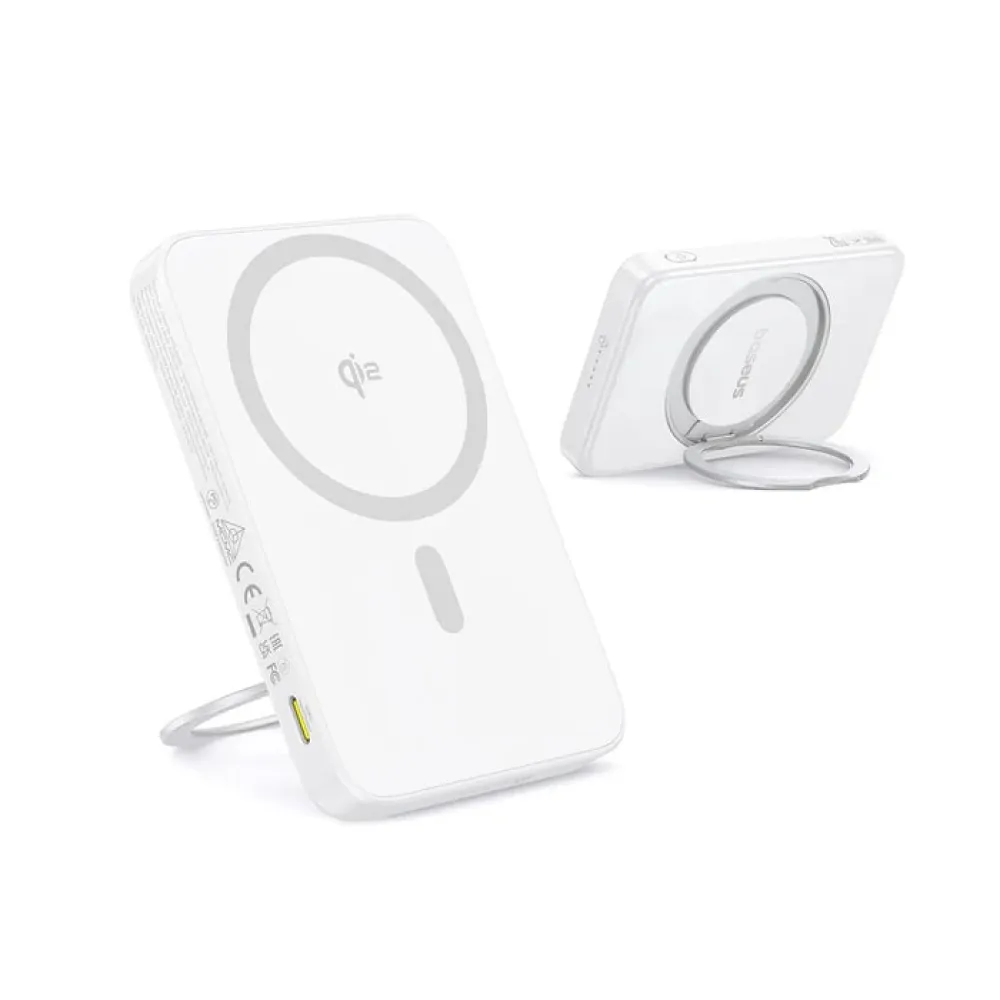 Безжична външна батерия BASEUS PicoGo Qi2 Ultra-slim Magnetic Ring - 5 000 mAh, 20W - (P10076800213-01)