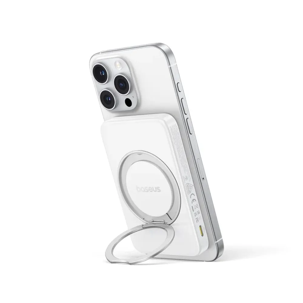 Безжична външна батерия BASEUS PicoGo Qi2 Ultra-slim Magnetic Ring - 5 000 mAh, 20W - (P10076800213-01)
