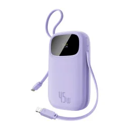 Външна батерия BASEUS - 10 000 mAh, 45W, кабели Type-C + Lightning, EnerFill FC31 Qpow 3 (E0028C02)