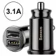  Зарядно за автомобил 12V BASEUS 15.5W, 2xUSB-A, 3.1A, Grain Car (CCALL-ML01)