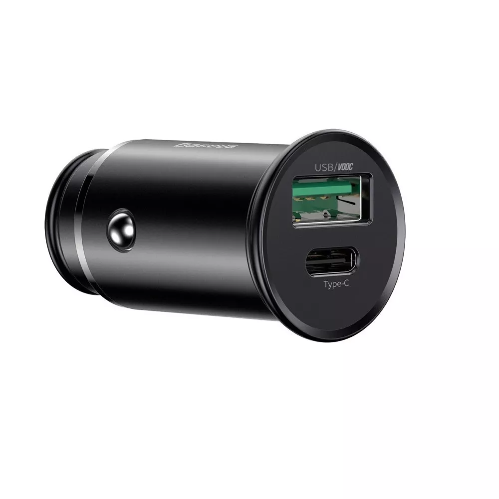 Зарядно за автомобил 12V BASEUS 30W, USB-A, USB-C (CCYS-C01)