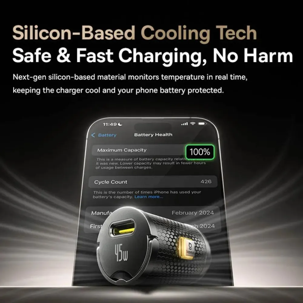 Зарядно за автомобил 12V Baseus - C0206800 45W, USB-C