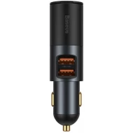  Зарядно за автомобил 12V BASEUS 120W, 2xUSB-A + извод за запалка, Cigarette Lighter Expansion (CCBT-D0G)