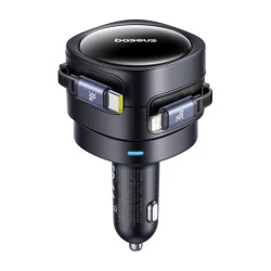 Зарядно за автомобил 12V BASEUS Enjoyment Max (C00035507121-00) 60W + 2в1 кабел