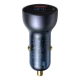 Зарядно за автомобил 12V BASEUS 65W, USB-A, USB-C, Particular Digital Display (TZCCKX-0G) + Type-C кабел 100W