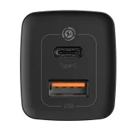  Зарядно устройство 220V BASEUS 65W, USB-A, USB-C, GaN2 Lite (CCGAN2L-B01)