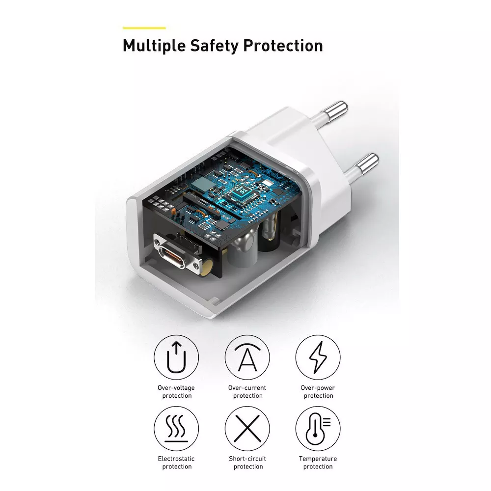 Зарядно устройство 220V BASEUS 25W, USB-C, Super Si (CCSP020102)