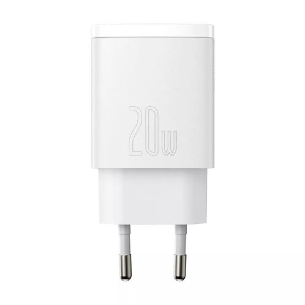   Зарядно устройство 220V BASEUS 20W, USB-A, USB-C, 3A, Compact (CCXJ-B02) 