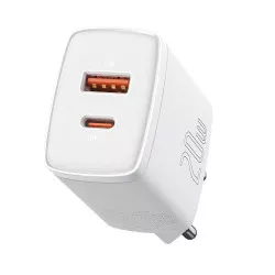   Зарядно устройство 220V BASEUS 20W, USB-A, USB-C, 3A, Compact (CCXJ-B02) 