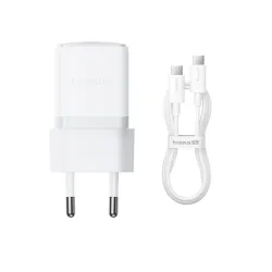 Зарядно устройство BASEUS 30W, 220V, USB-C - Palm fast + кабел (P10111605213-01)