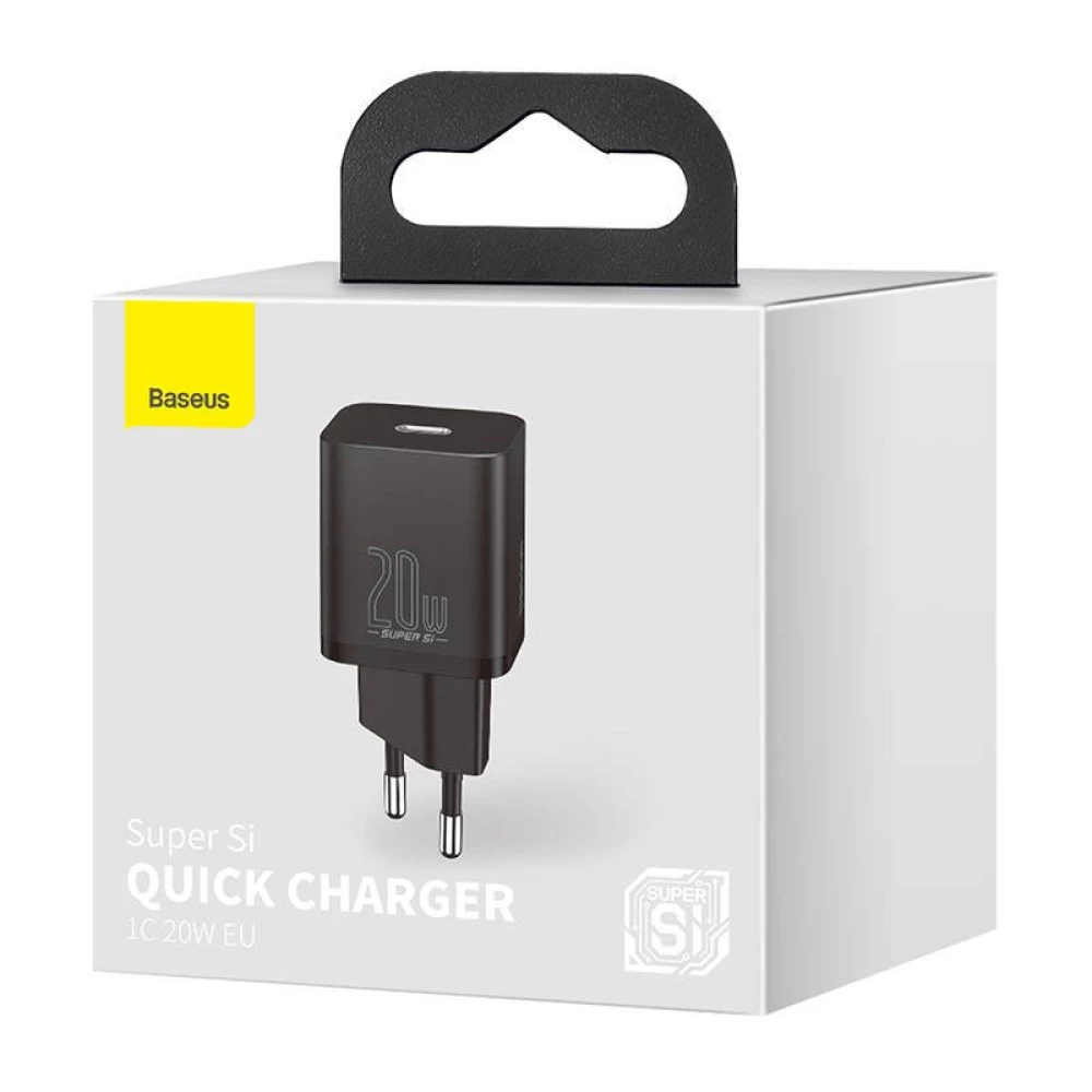 Зарядно устройство 220V BASEUS 20W, USB-C - Super Si (CCSUP-B01)