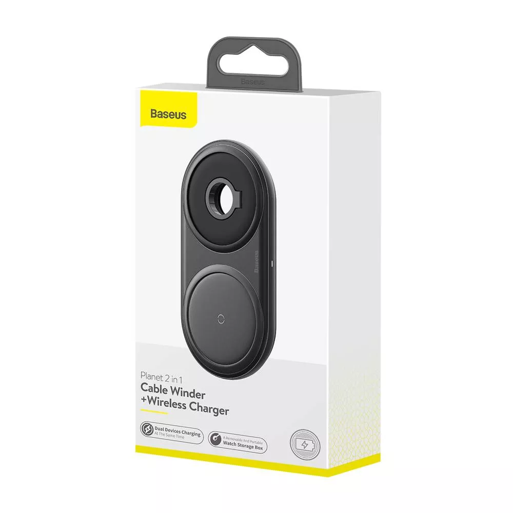 Зарядно устройство 220V Wireless BASEUS 10W + Адаптер 24W, Planet 2в1 Смартфон+Apple iWatch (WXPL-B01)