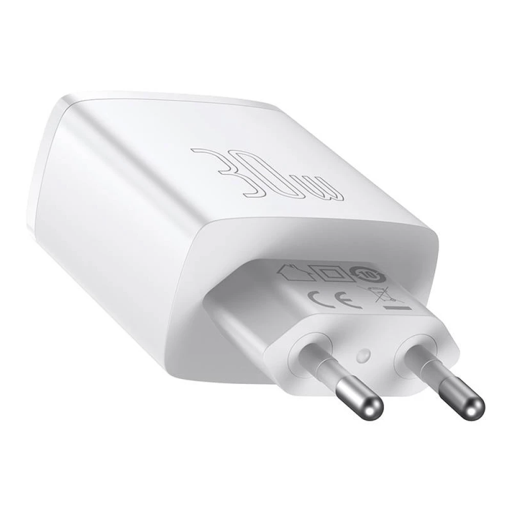 Зарядно устройство 220V BASEUS - Compact Quick (CCXJ-E02) 30W, 3A, 2 x USB-A , USB-C