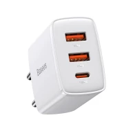 Зарядно устройство 220V BASEUS - Compact Quick (CCXJ-E02) 30W, 3A, 2 x USB-A , USB-C