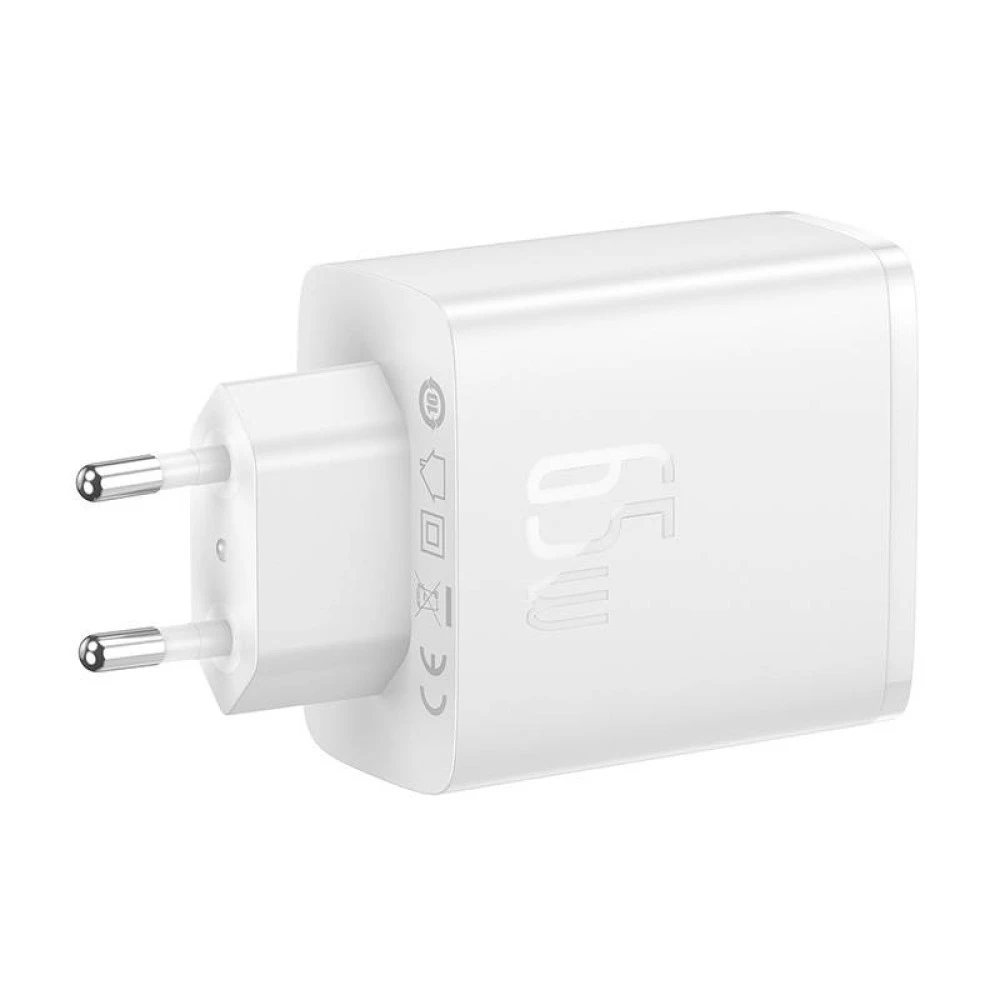  Зарядно устройство 220V BASEUS 65W, USB-A, 2xUSB-C, Cube Pro (P10152301213-00)