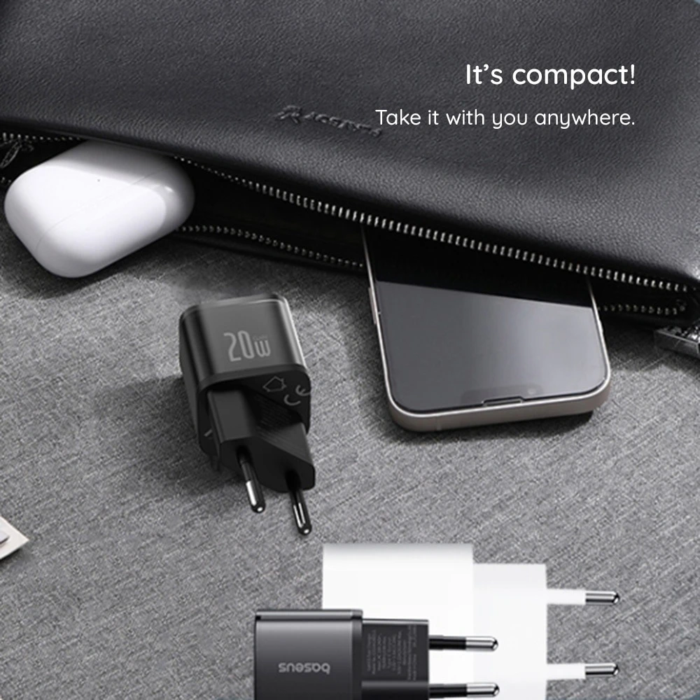 Зарядно устройство 220V BASEUS 20W, USB-C - GaN5S (P10162503213-00)