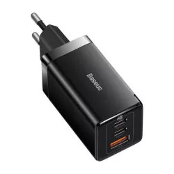 Зарядно устройство 220V BASEUS 65W, USB-A, 2xUSB-C, GaN 5 Pro (CCGP120201)