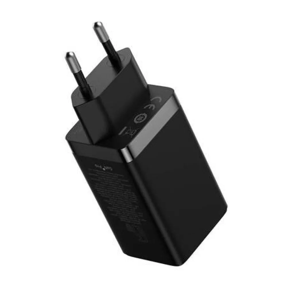 Зарядно устройство 220V BASEUS 65W, USB-A, 2xUSB-C, GaN 5 Pro (CCGP120201)