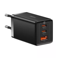 Зарядно устройство 220V BASEUS 65W, USB-A, 2xUSB-C, GaN 5 Pro (CCGP120201)