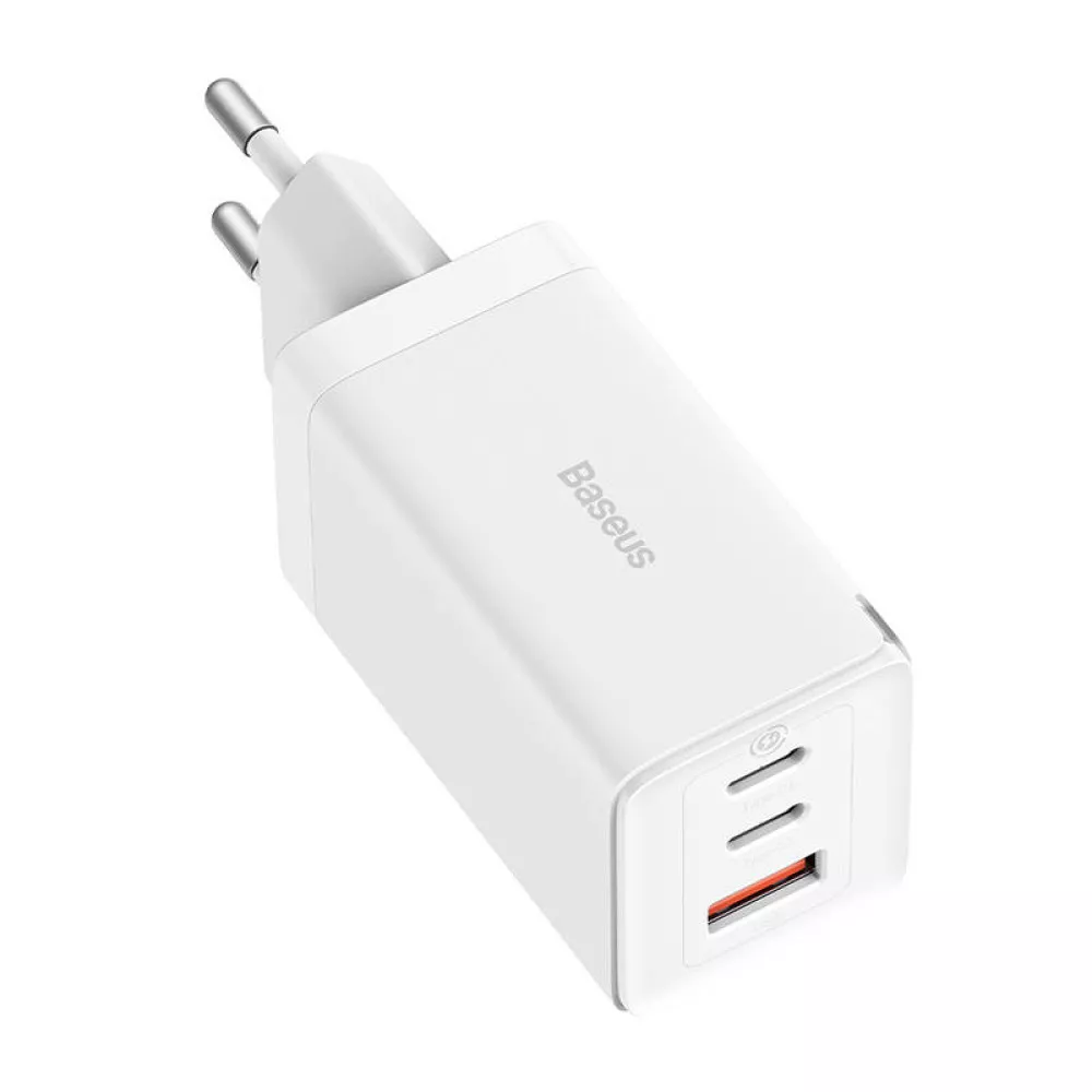 Зарядно устройство 220V BASEUS 65W, USB-A, 2xUSB-C, GaN5 Pro (CCGP120202)
