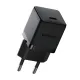 Зарядно устройство BASEUS 30W, 220V, USB-C - Palm fast + кабел, черно (P10111605113-01)