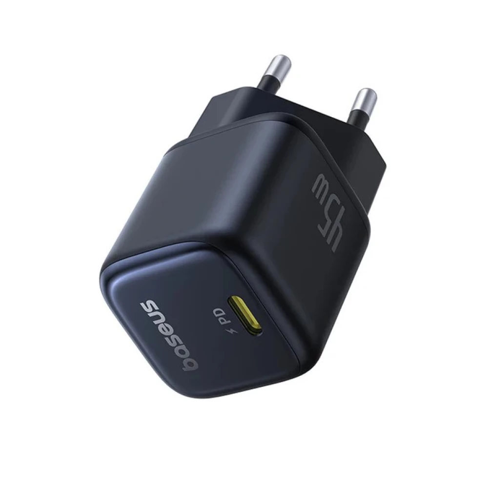  Зарядно устройство 220V BASEUS 45W, USB-C, PicoGo GaN (P10176800123-00)