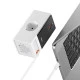 Разклонител / Зарядна станция 220V BASEUS 65W, 2xAC+USB-A+USB-C+Type-C, PowerCombo Digital PowerStrip (PSLR000602)