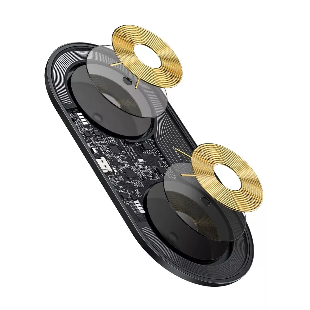 Безжично зарядно 220V BASEUS 18W, SIMPLE PRO 2в1 Смартфон+AirPods (WXJK-A01)