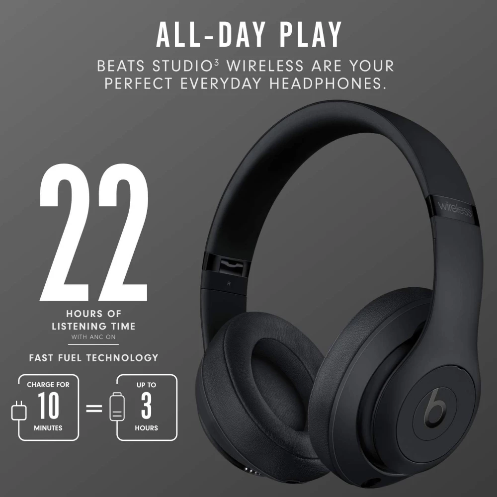                Bluetooth слушалки Beats Studio 3 Bluetooth Earphones - MX3X2ZM/A, OVER-EAR
