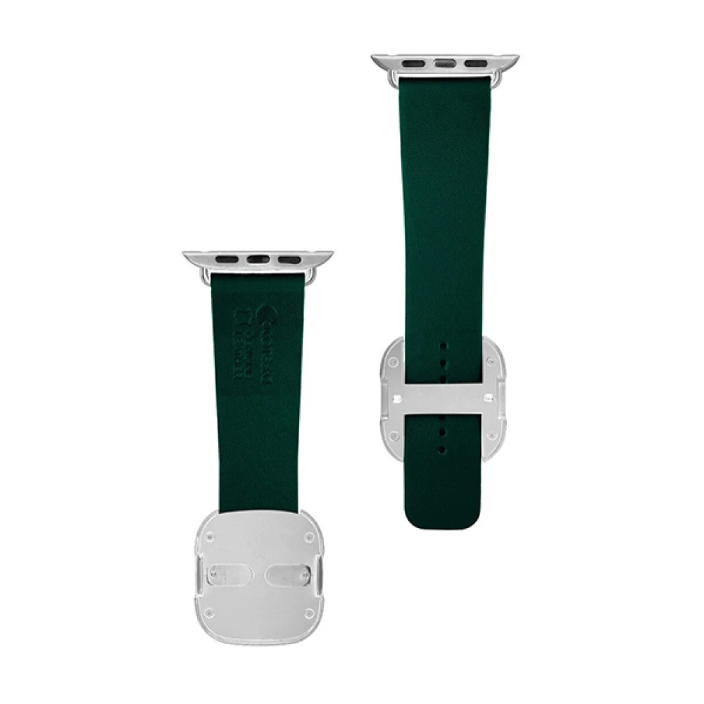 Кожена каишка за смарт часовник Apple iWatch Series 9 45мм - Nobleman Leather Magnetic buckle Strap W5