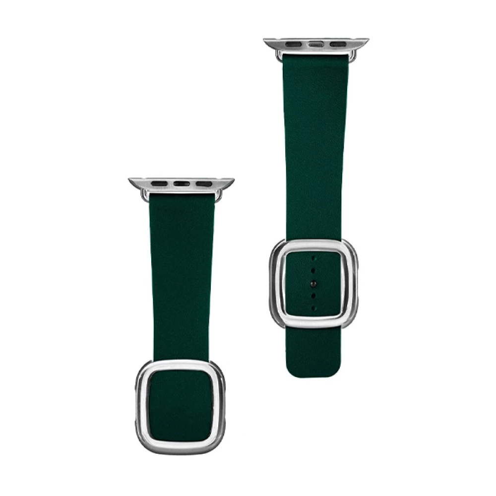 Кожена каишка за смарт часовник Apple iWatch Series 9 45мм - Nobleman Leather Magnetic buckle Strap W5