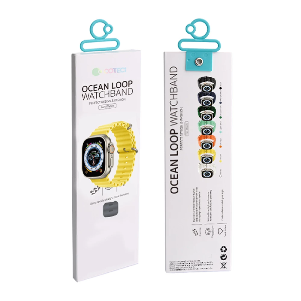 Силиконова каишка за смарт часовник Apple iWatch Series 4 44мм - Ocean Strap W96