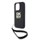 Калъф DKNY PU Leather Stack Logo Wrist Strap Beige за Apple iPhone 14 Pro - DKHCP14LPBSWSK 