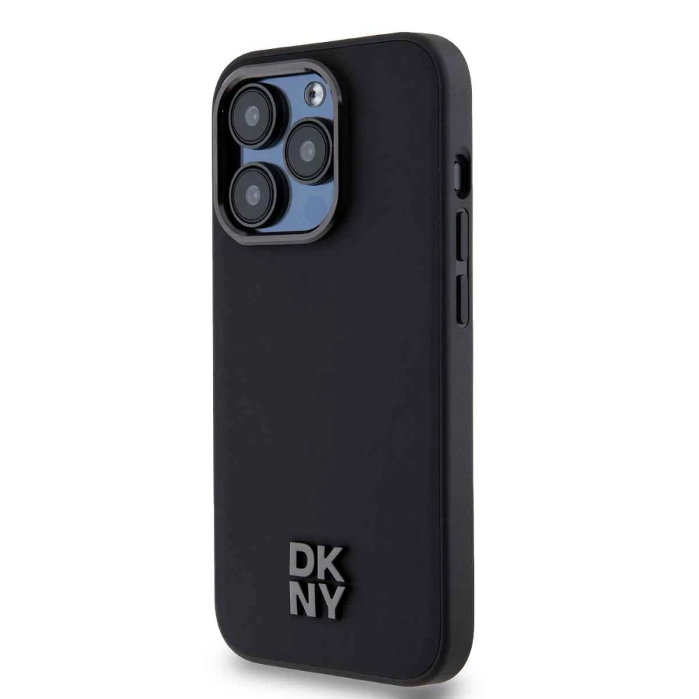 Калъф DKNY PU Leather Stack Logo Magsafe Black DKHMP14LPSMCSLK за Apple iPhone 14 Pro