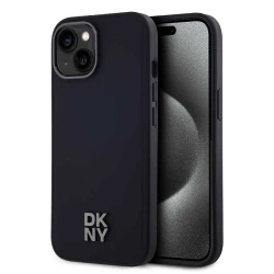 Калъф DKNY PU Leather Stack Logo Magsafe Black DKHMP15SPSMCSLK за Apple iPhone 15