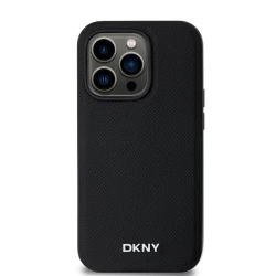 Калъф DKNY PU Leather Silver Metal Logo Magsafe DKHMP16LPGHLMK за Apple iPhone 16 Pro