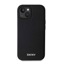 Калъф DKNY PU Leather Silver Metal Logo Magsafe DKHMP14SPGHLMK за Apple iPhone 14 