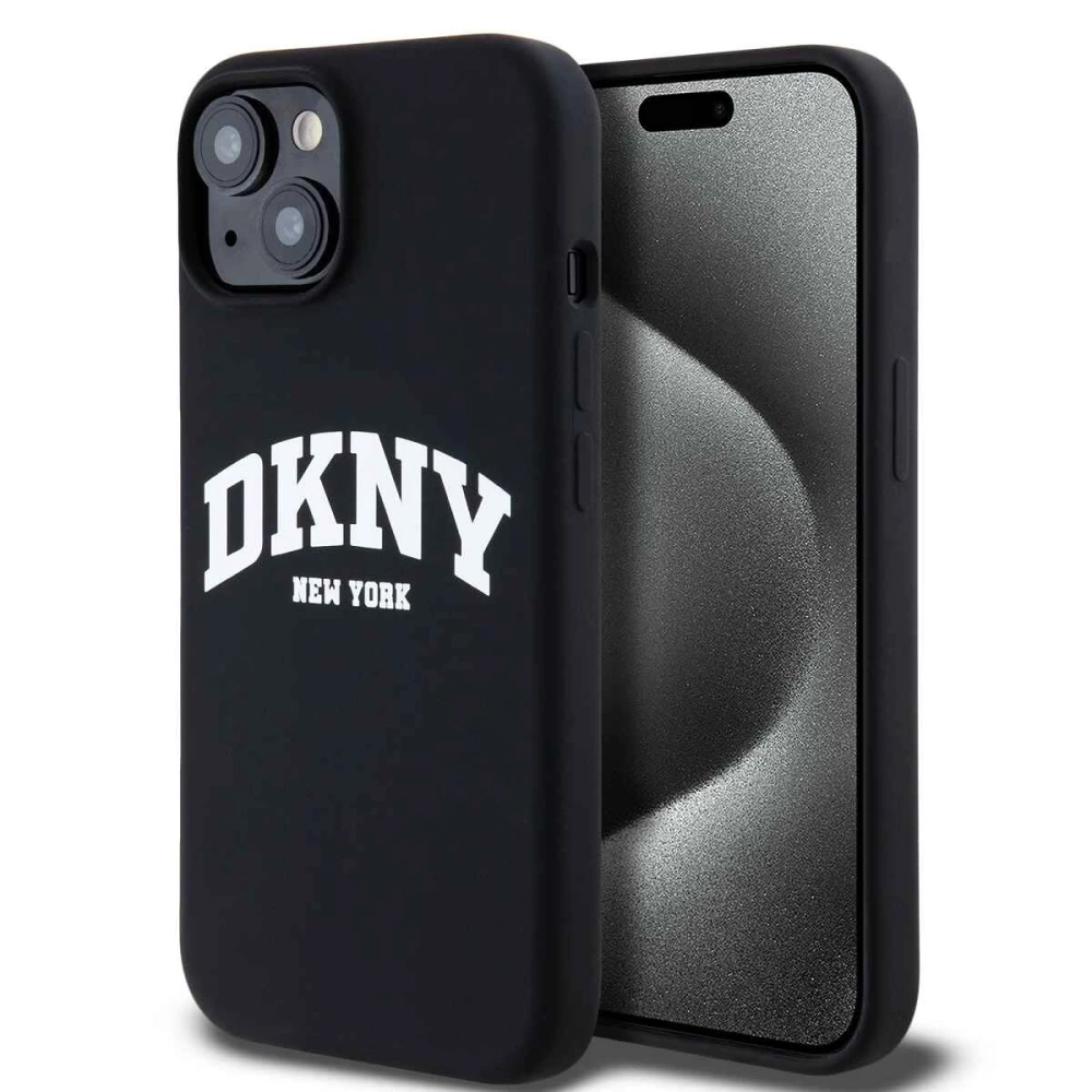 Калъф DKNY Liquid Silicone Arch Logo Magsafe Black DKHMP14SSSNYACH за Apple iPhone 14 