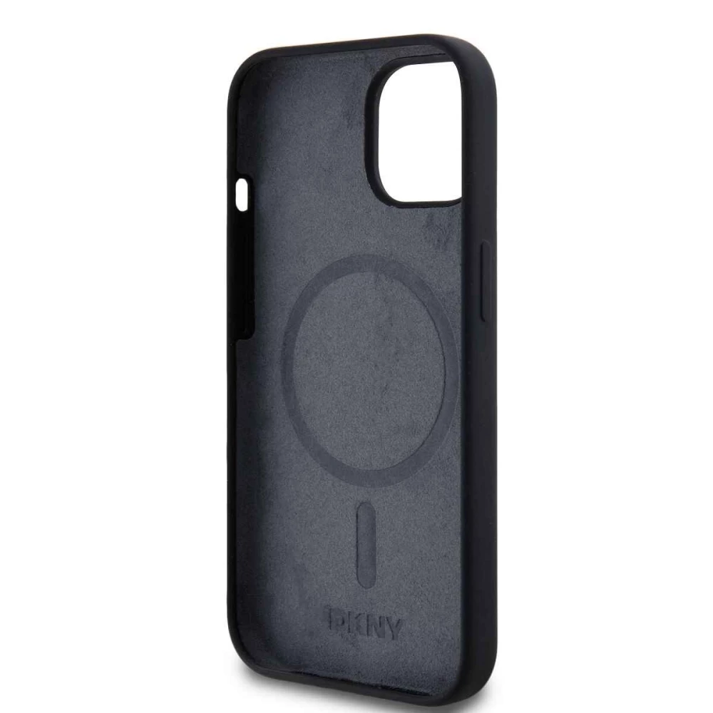 Калъф DKNY Liquid Silicone Arch Logo Magsafe Black DKHMP14SSSNYACH за Apple iPhone 14 