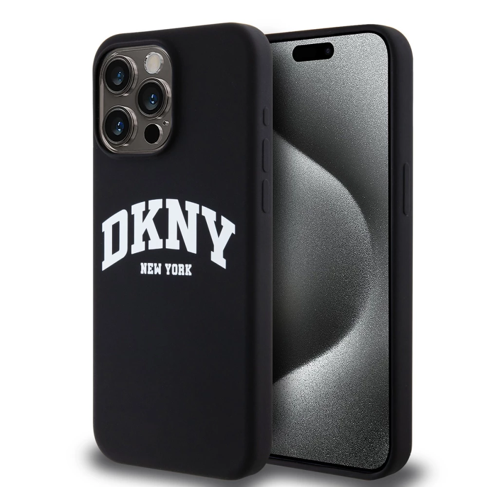 Калъф DKNY Liquid Silicone Arch Logo Magsafe Black DKHMP14LSNYACH за Apple iPhone 14 Pro