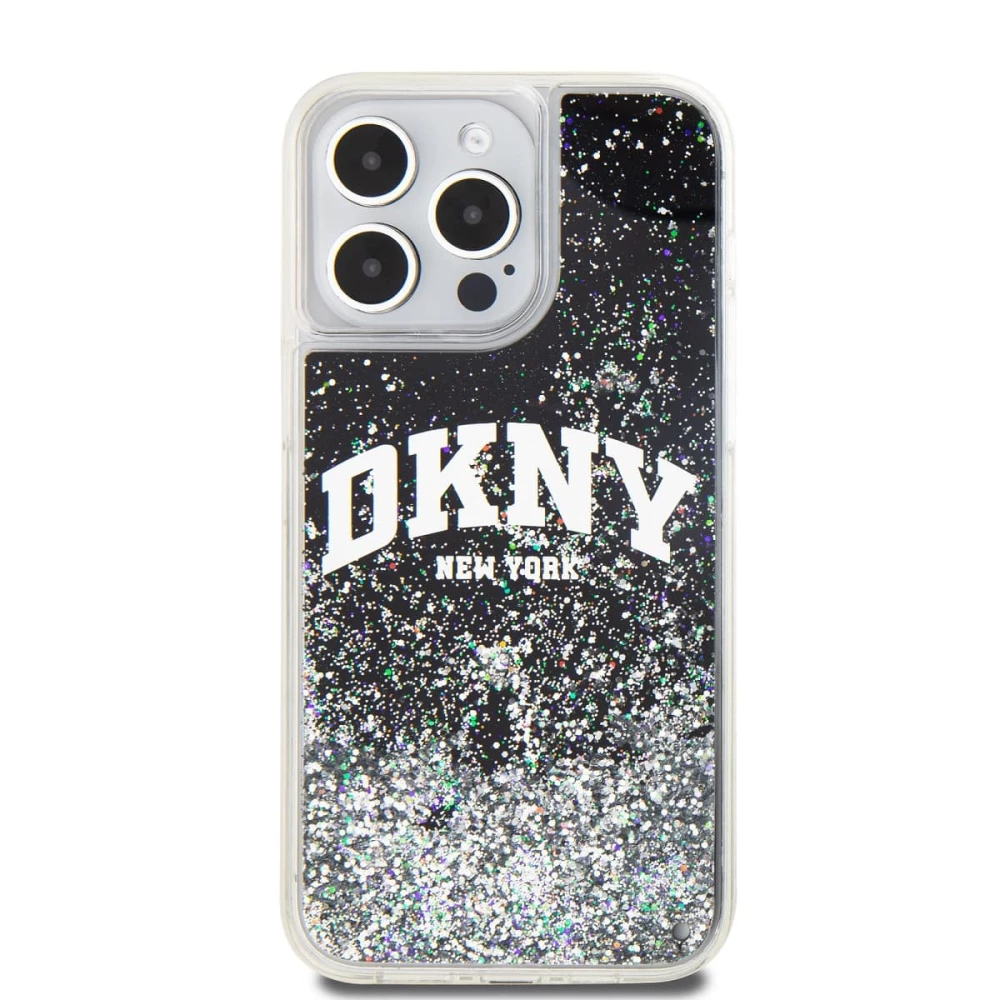 Калъф DKNY Liquid Glitter Arch Logo Black DKHCP15LLBNAEK за Apple iPhone 15 Pro