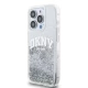 Калъф DKNY Liquid Glitter Arch Logo Transparent DKHCP15LLBNAET за Apple iPhone 15 Pro