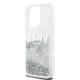 Калъф DKNY Liquid Glitter Arch Logo Transparent DKHCP15LLBNAET за Apple iPhone 15 Pro